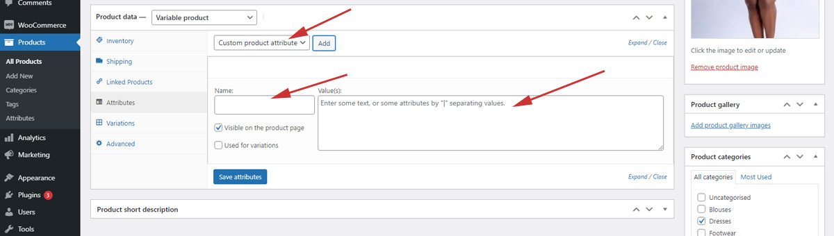 Custom product attribute Custom product attribute